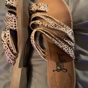 Animal print sandals